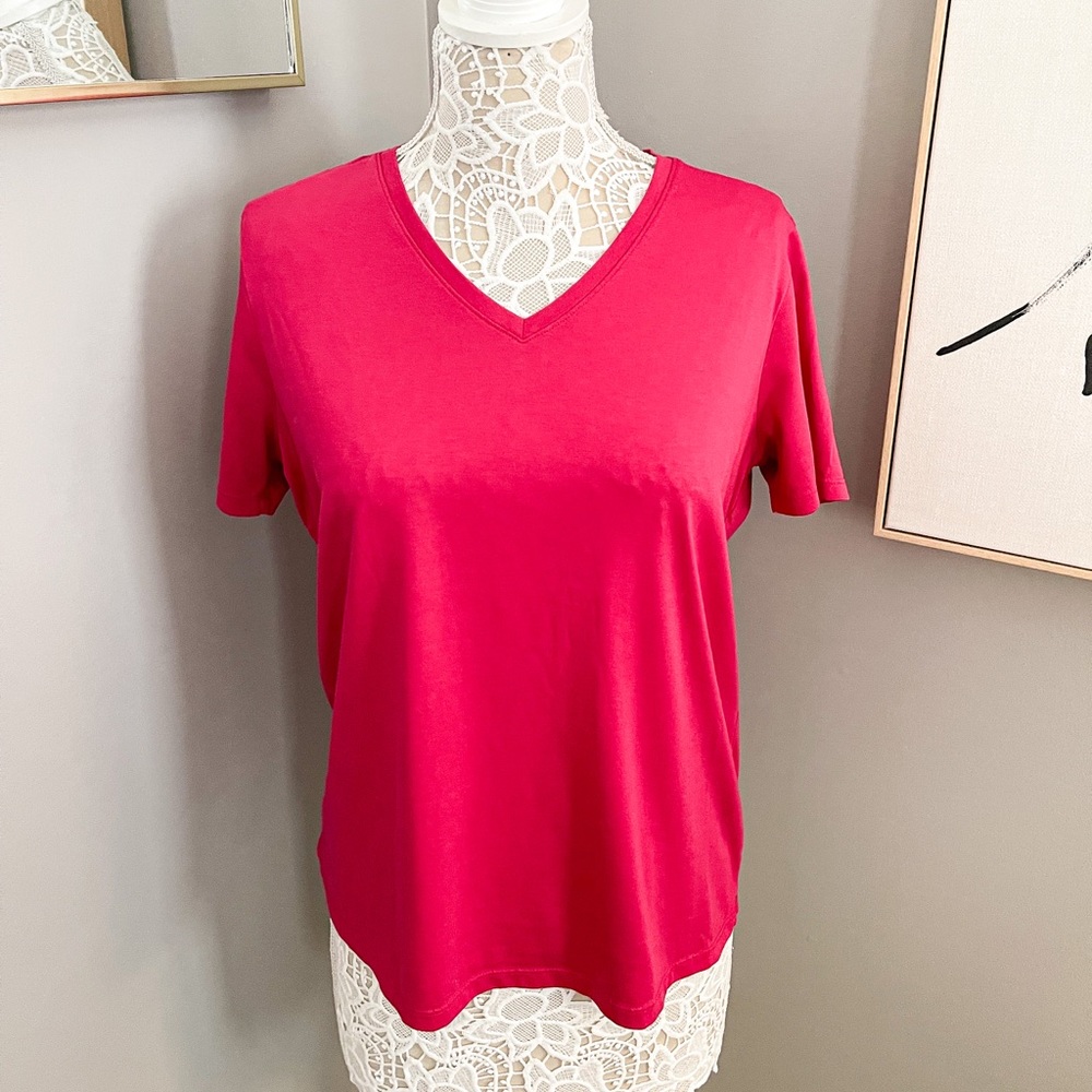 Red V-Neck Tee